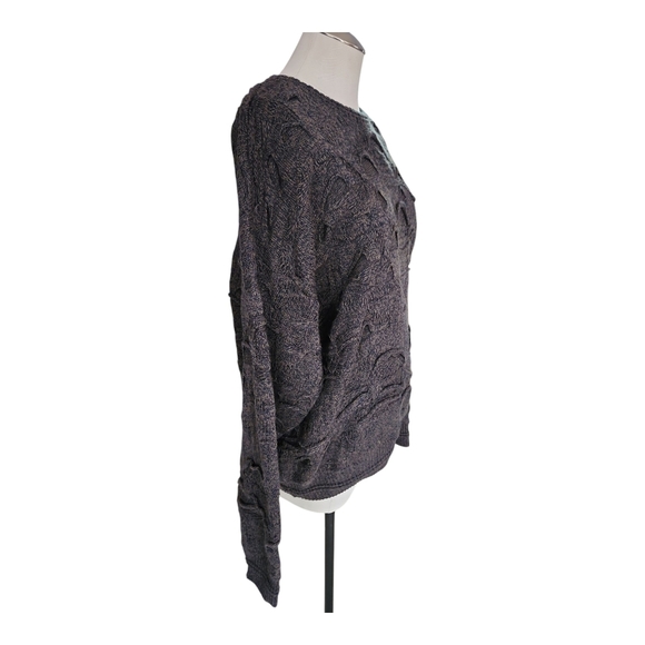 Vintage Florence Tricot 3D Coogi‑Style Sweater – Size M Cotton‑Blend - Picture 3 of 11